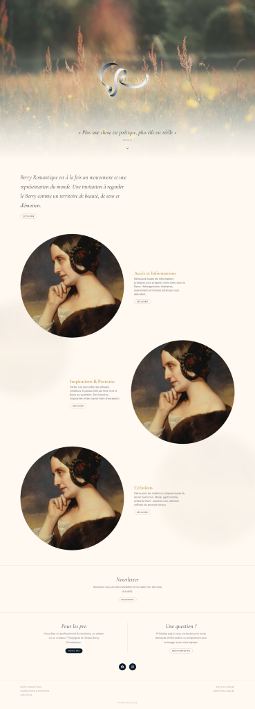 Site Berry Romantique — page d’accueil