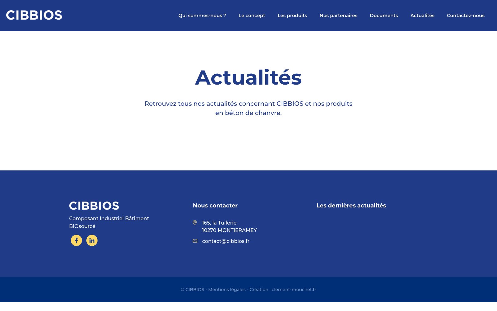 Cibbios — page actualités