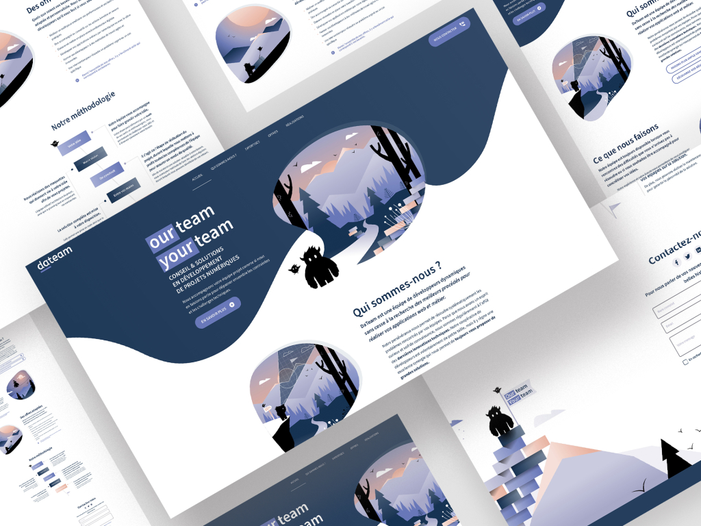 Création du site Dateam par Maxence Barbou
