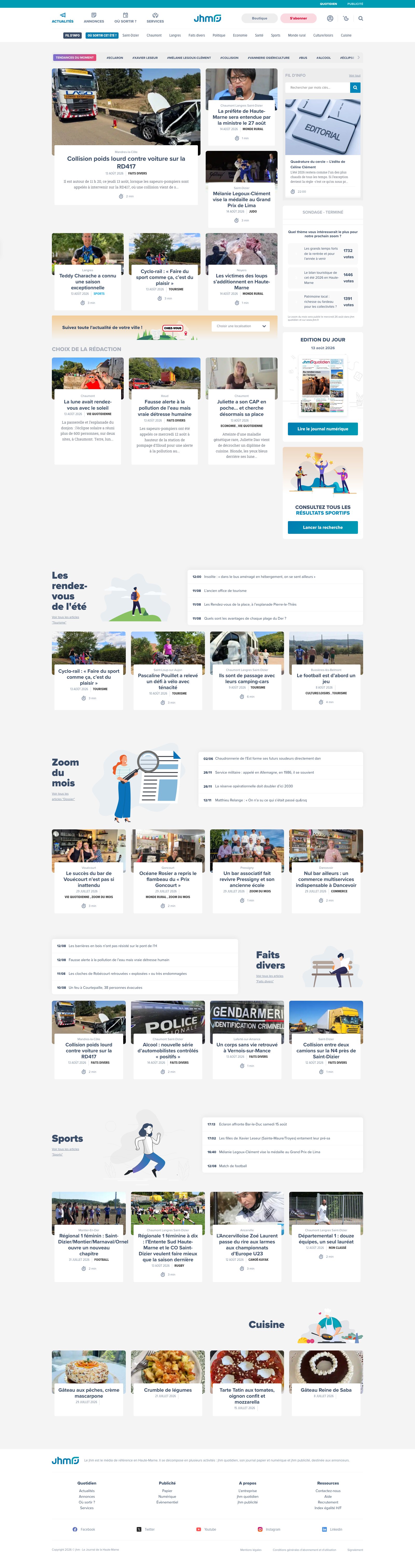 Site du Journal de la Haute-Marne — page d’accueil
