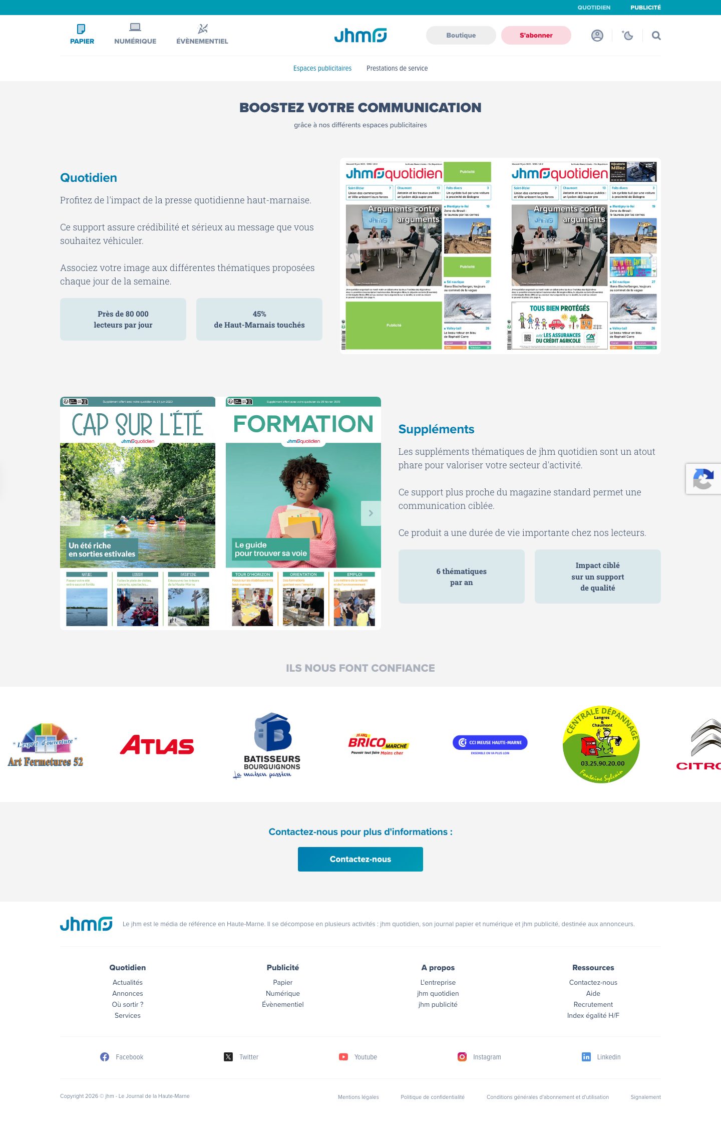 JHM — espaces publicitaires