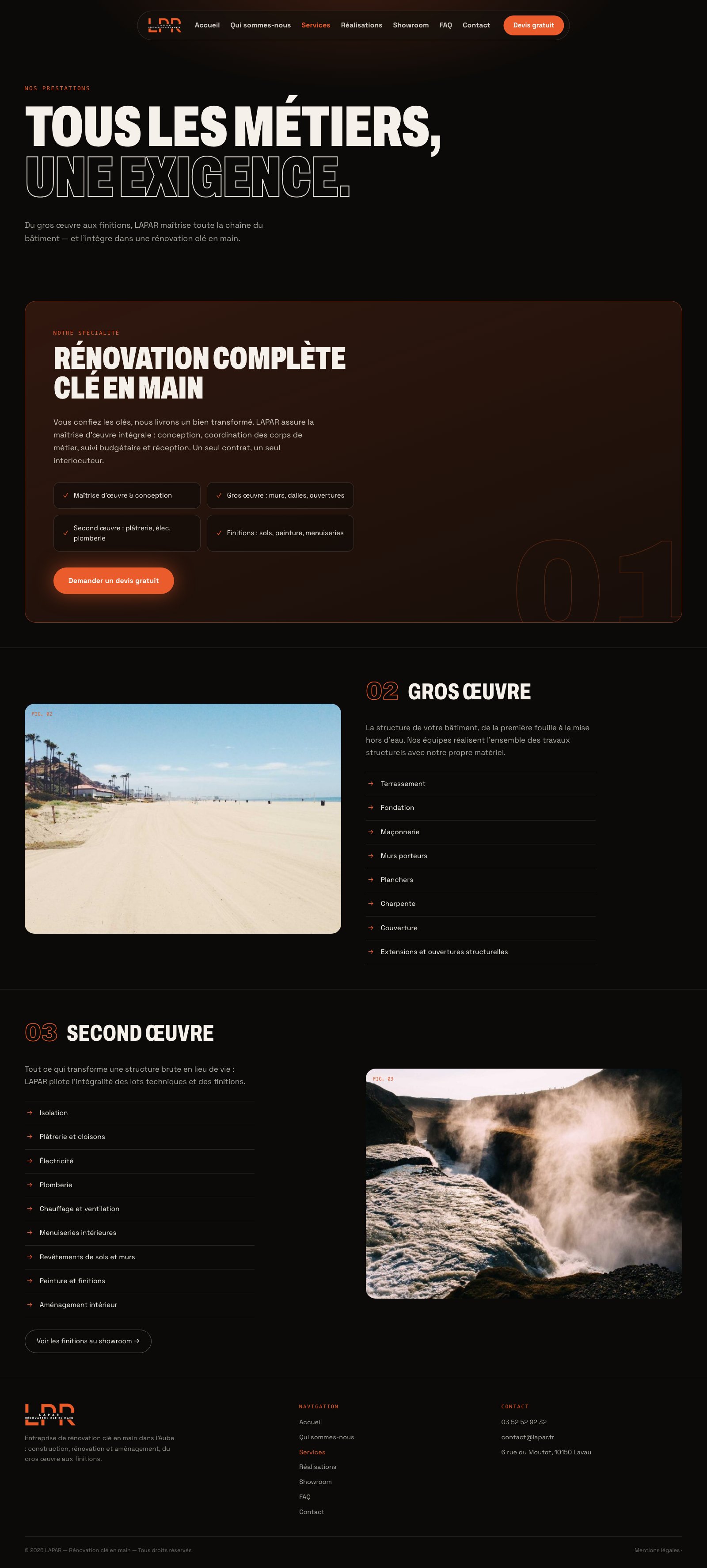 LAPAR — page services