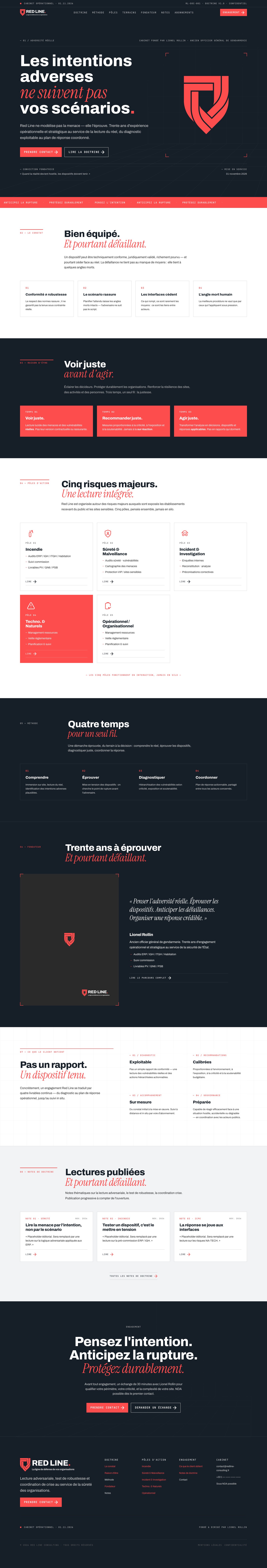 Site Red Line — page d’accueil