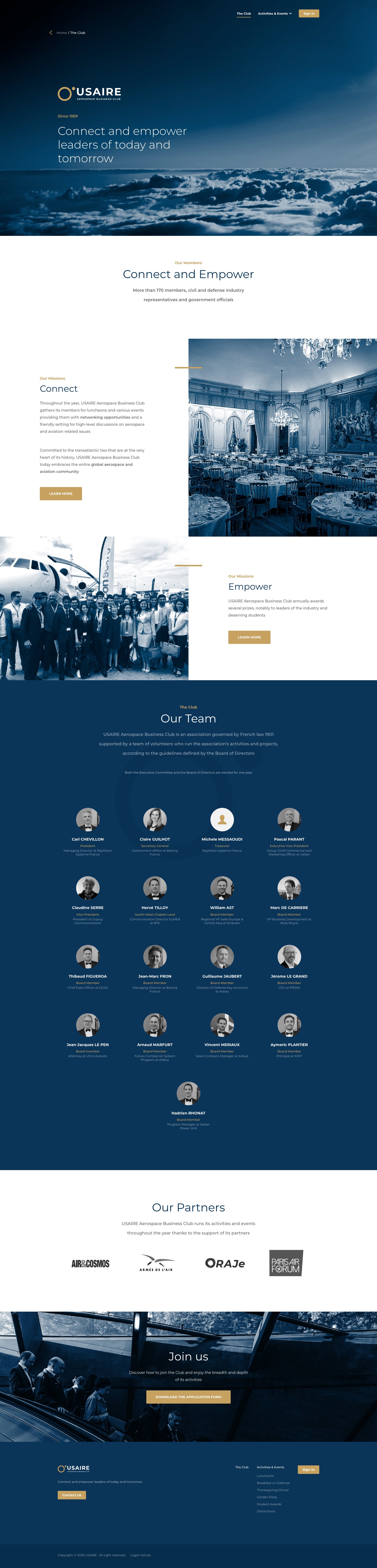 Site USAIRE — page The Club